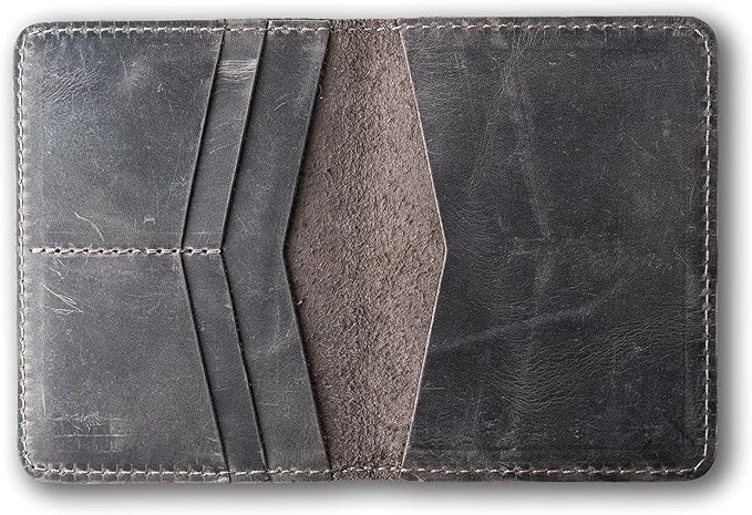 PEGAI Standard Full Grain Crazy Horse Leather Passport Holder | Custom Travel Passport Cover & Organizer | Handcrafted Leather Passport Wallet for Men and Women | Pike (Rock)