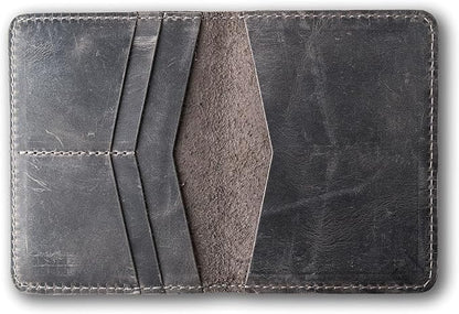 PEGAI Standard Full Grain Crazy Horse Leather Passport Holder | Custom Travel Passport Cover & Organizer | Handcrafted Leather Passport Wallet for Men and Women | Pike (Rock)