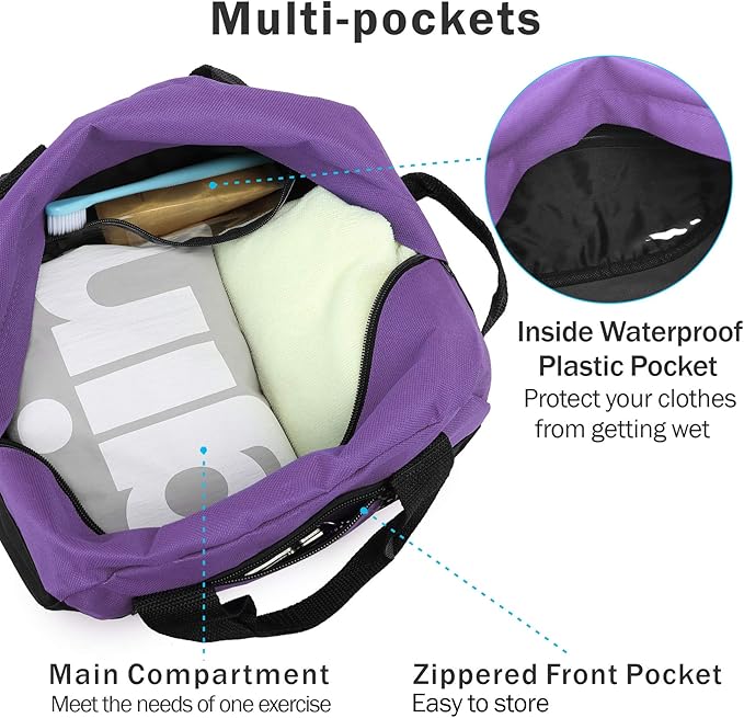 BuyAgain Duffle Bag, 12" Small Mini Travel Carry On Sport Duffel Gym Bag with Top Handle