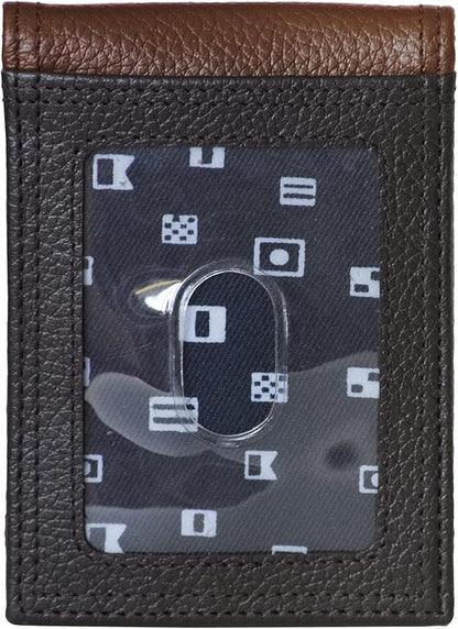 Nautica Men's Slim Wallet | Card Case | RFID Blocking | ID Window | Minimalist | Lightweight | Genuine Leather