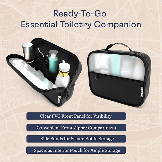 Shacke Premium 8 Packing Cubes Set - Lightweight Mesh Travel Luggage Organizers with Laundry Bag, 8-Piece Suitcase Storage System (Air Black)