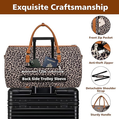 Garment Bag for Travel Convertible Carry On Garment Bag Large Travel Duffel Bags for Women 2 in 1 Hanging Suitcase Suit Travel Bags for Women & Men 3pcs Set