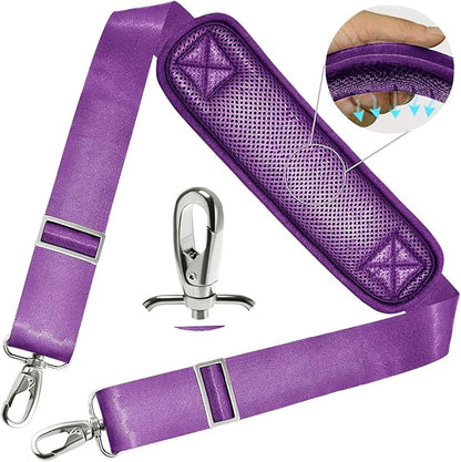 ZINZ Shoulder Strap 78" Universal Handbag Strap with Ultra-thick Fixed Padded and Dual Balanced Adjustable Buckles Shoulder Crossbody Strap for Briefcase Messenger Bag Laptop bag Luggage，Purple