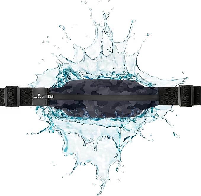 Back Bay Slim Running Belt for Women & Men [Fits ALL Phones], Runners Fanny Pack for Men, Money Belt, Running Gear Gift, Waist Bag Workout Gear, iPhone Runner's Phone Holder Waist Pack