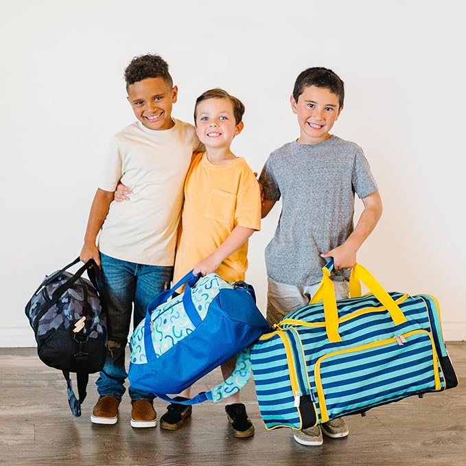 Wildkin Kids Weekender Duffel Bag – Carry-On Size for School, Travel, & Sleepovers
