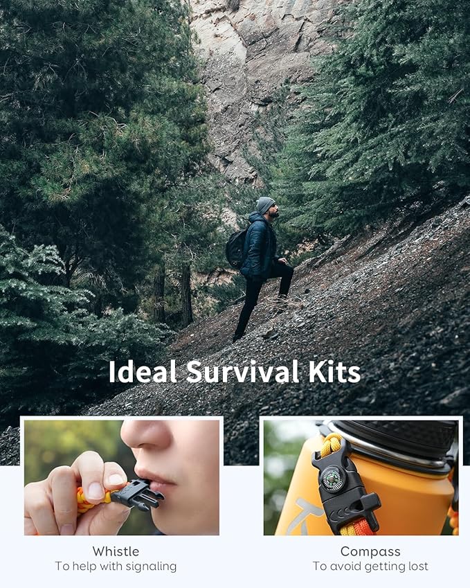 Trebo 32oz Insulated Water Bottle that Fits in Cup Holder, Stainless Steel Bottles Tumbler Double Wall Metal with Straw Spout Lids,Travel Flask with Paracord Handle, Sweat Proof Keep Cold &Hot,Orange