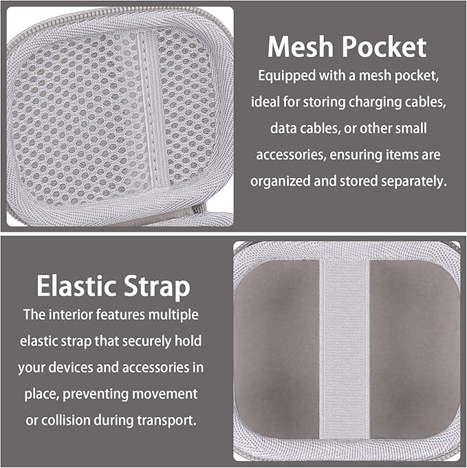 co2CREA Hard Case for Beats Powerbeats Pro 2 with Carabiner Clip, Shockproof Earbuds Storage Box – Protective Travel Cover for Powerbeats Pro 2 Wireless Bluetooth Earbuds (Quick Sand Case)