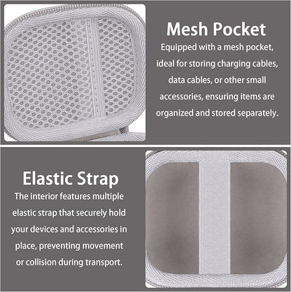 co2CREA Hard Case for Beats Powerbeats Pro 2 with Carabiner Clip, Shockproof Earbuds Storage Box – Protective Travel Cover for Powerbeats Pro 2 Wireless Bluetooth Earbuds (Quick Sand Case)