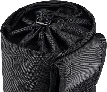 MOLLE Dump Pouch Roll Up Magazines Recovery Utility Admin Bag Drawstring Foldable Tool Mag Drop Waist Pack for Tactical/Range/Battle/Duty Belt Hunting Shooting Competition