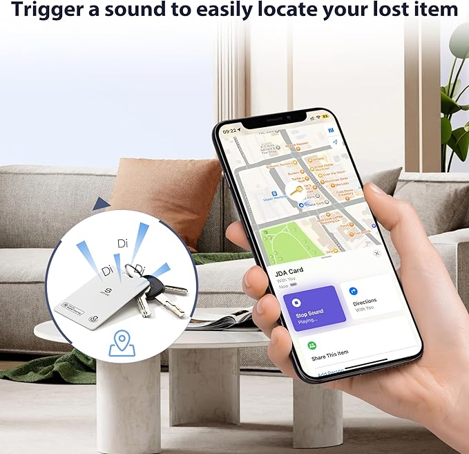 JSL JDTDC Smart-Tags-Wallet-Tracker-Card[Apple MFi Certified], Bluetooth-Smart-Card-Finder Works with Apple Find My (iOS Only), Card-Finder for Wallet/Luggage/Passport, IP68 Waterproof, 2 Pack