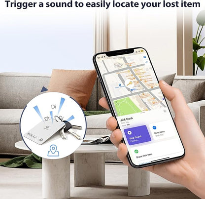 JSL JDTDC Smart-Tags-Wallet-Tracker-Card[Apple MFi Certified], Bluetooth-Smart-Card-Finder Works with Apple Find My (iOS Only), Card-Finder for Wallet/Luggage/Passport, IP68 Waterproof, 2 Pack