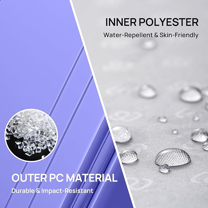 NINETYGO Medium Checked Luggage 24 Inch, Top Opening Luggage Checking In Luggage, Expandable, PC Hard Shell, Larger Capacity Checked, TSA Lock, 360° Spinner Wheels (Pink)