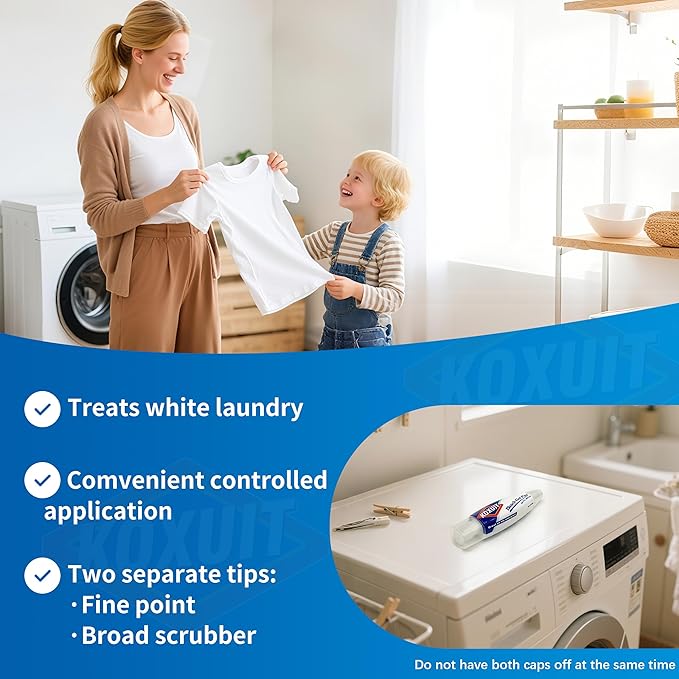 Bleach Pen,Bleach Pen for Clothing,bleach gel Pen,Stain Remover Pen, Mold Stain Remover Gel Cleaner, Clothing bleached DIY design, Travel Accessories, Lnstantly Remove Stains(Milky white) 1PCS.