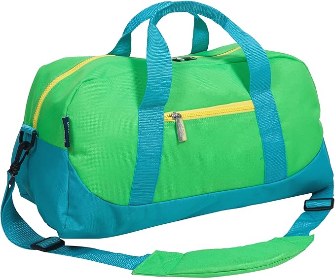 Wildkin Kids Overnighter Duffel Bag – Carry-On Size, Ideal for School & Sleepovers – Monster Green