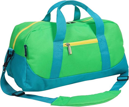 Wildkin Kids Overnighter Duffel Bag – Carry-On Size, Ideal for School & Sleepovers – Monster Green