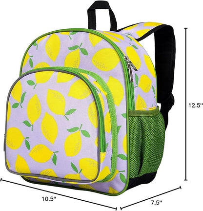 Wildkin 12-inch Kids Backpack – Padded, Adjustable, Ideal for Daycare & Travel - Lilac Lemonade