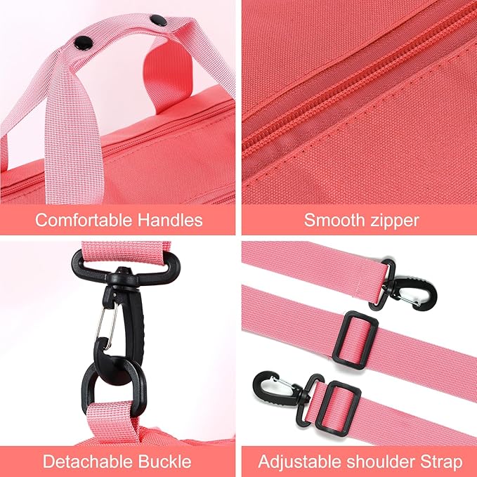 Dance Ballet Bag for Girls Sport Gym Duffle Bags Overnight Travel Bags Fun Dance Workout Duffel Bag Toddler Cute Bag for Dancers, Girls, Teens, Student Athletes