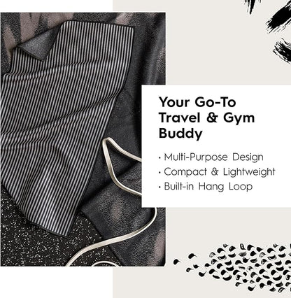 GEOMETRY Gym Towels for Working Out - Compact & Quick Dry, Super Absorbent Double-Sided Microfiber Sweat Towel - Premium Microfiber for Gym - Lavender Nights, 16" x 30", 1 Piece