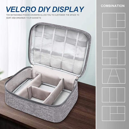 SELLYFELLY Electronics Organizer Travel Universal Cable Organizer Bag Waterproof Electronics Accessories Storage Cases for Cable, Charger, Phone, USB, SD Card, Hard Drives, Power Bank, Cords