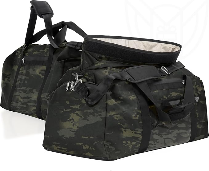 Xtreme Sight Line ~ Xecutive Transport Faraday Duffel Bag for Military Use ~ MOLLE System ~ Computer Towers and Other Large Electronics ~ Data Security ~ Tracking/Hacking Defense ~ Midnight Multicam