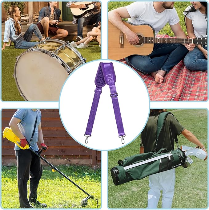 Heavy Duty Shoulder Strap for Bag Universal Replacement 58" Fixed Padded Adjustable Buckle