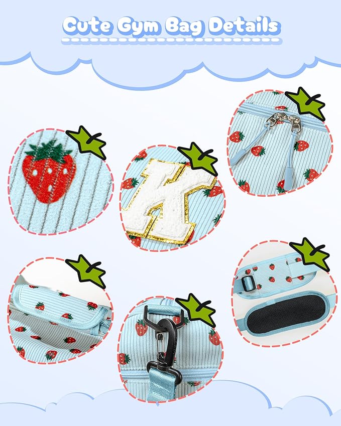 Toddler Stocking Stuffers-Tween Girl Gifts Trendy Stuff, Girls Gym Bag, Kids Personalized Weekend Duffel Bags with Shoe Compartment, Travel Tote with Makeup Bag, Preppy Stuff (Letter E)