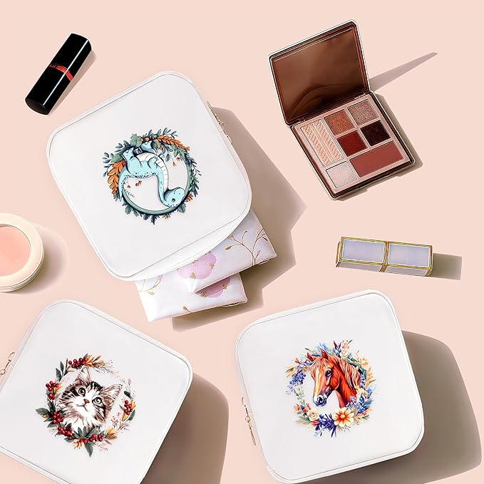 Dinosaur Mini Makeup Bag, Dinosaur Gift For Women Girls, Cute Portable Zipper Pouch Cosmetic Bag For Teen Girls Kids, Small Storage Bag For Sanitary Pad, Period napkin bag!