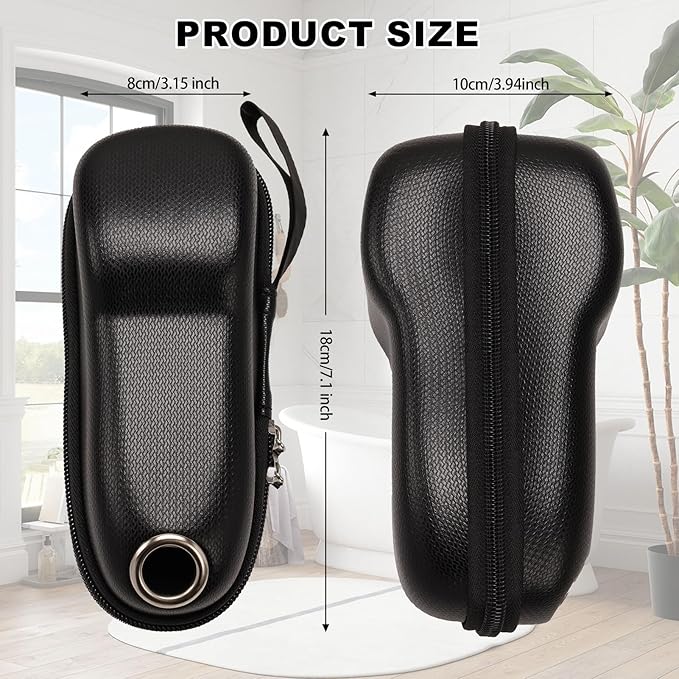 Razor Travel Case - Protective Holder for Philips Series S1000 S2000 S3000 S5000 S7000 S8000 S9000, Portable Charging, Durable, Waterproof, Compact Design for Men's Travel Essentials (Black)