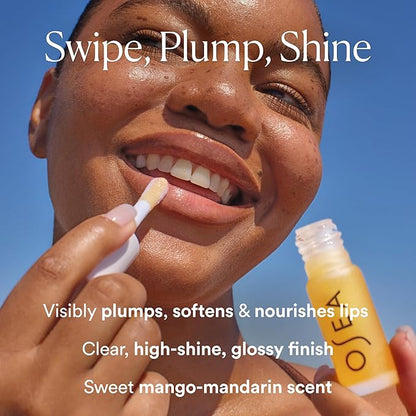 OSEA Juicy Duo Gift Set - Hyaluronic Lip Oil Booster & Undaria Algae™ Body Oil - Travel Size - Stocking Stuffer - Gift for Her