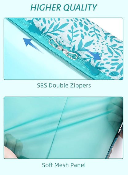 Bagail Ultralight Compression Cubes 7 Set - 3 Packing Cubes, 3 Organizers, and 1 Shoe Bag