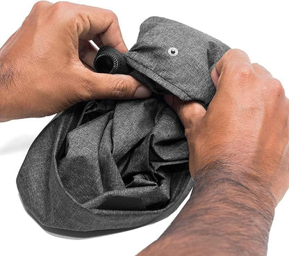 Peak Design Shoe Pouch, Charcoal, Ultralight Travel Organizer Bag for Shoes or Other Items, Weatherproof Shell, Packs into Itself, Fits 1–2 Pairs of Shoes, Works with Peak Design Travel Bags