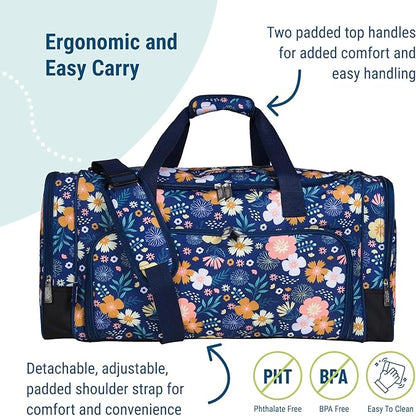 Wildkin Kids Weekender Duffel Bag – Carry-On Size for School, Travel, & Sleepovers