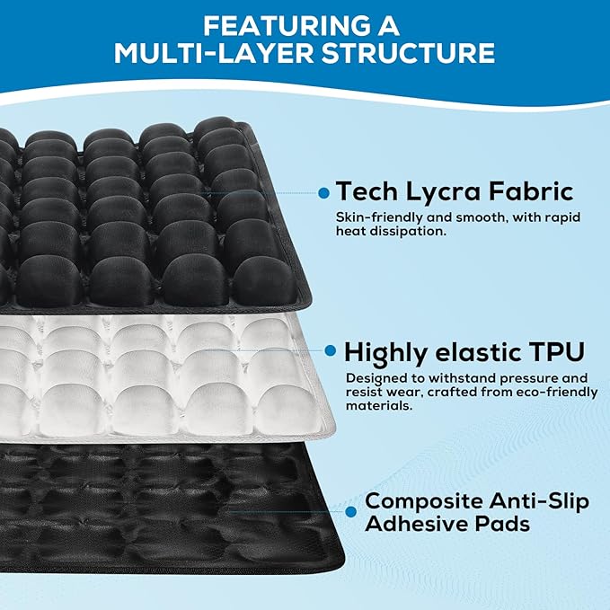 REDOFF®Inflatable Travel Seat Cushion，Portable seat Cushion, Suitable for Airplane Seats, Long-Distance Travel Seats, Office wheelchairs - Compact, Lightweight and Ergonomic Support.