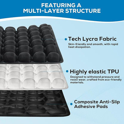 REDOFF®Inflatable Travel Seat Cushion，Portable seat Cushion, Suitable for Airplane Seats, Long-Distance Travel Seats, Office wheelchairs - Compact, Lightweight and Ergonomic Support.