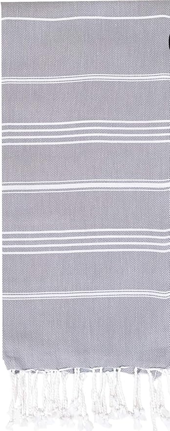 Beach Towel 100% Cotton Turkish Beach Towel Adult 38x70 Inch Pre-washed Absorbent Extra Large|Sand Free Quick Dry BathTowels|Lightweight Blanket|Travel Cruise Camping Spa Gym Yoga Towel|Dapple Grey