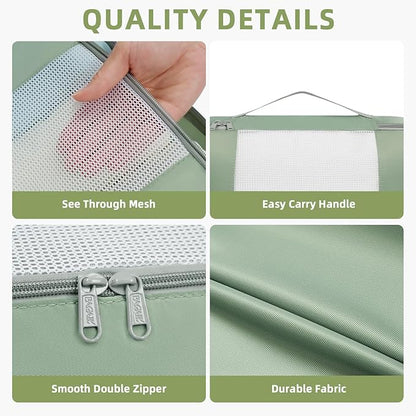 BAGAIL 6 Set/8 Set/10 Set Packing Cubes Various Sizes Packing Organizer for Travel Accessories Luggage Carry On Suitcase