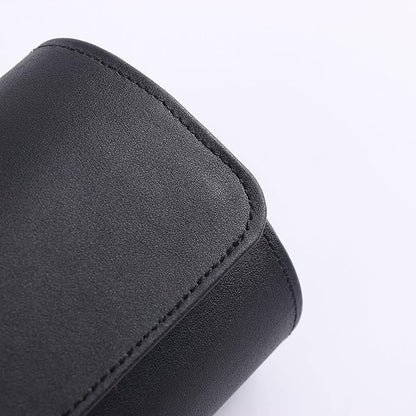 Genuine Napa Leather Watch Roll Travel Case for 3 Watches - Travel Watch Rolls and Leather Watch Display Cases with Velvet Interior - Watch Storage Organizer Men's