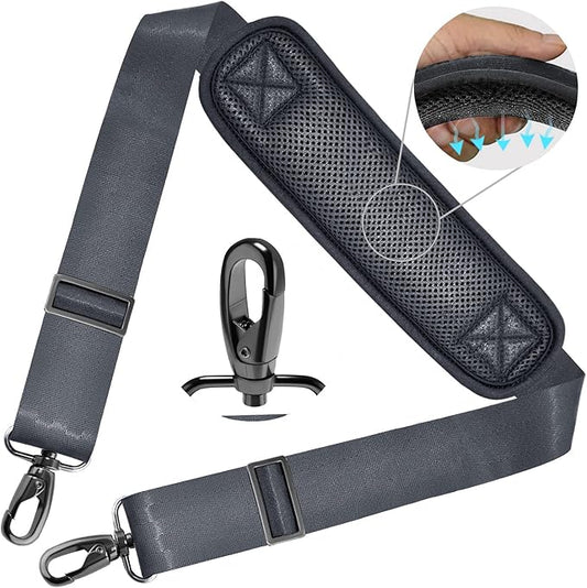 ZINZ Shoulder Strap 78" Universal Handbag Strap with Ultra-thick Fixed Padded and Dual Balanced Adjustable Buckles Shoulder Crossbody Strap for Briefcase Messenger Bag Laptop bag Luggage，Dark Gray