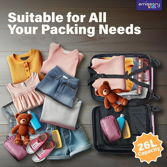 emissary Kids Luggage Sets For Girls, Unicorn Kid's Suitcase Set with Backpack, Childrens Luggage Set For Girls, Kids Carry on Suitcases Toddler Suitcase