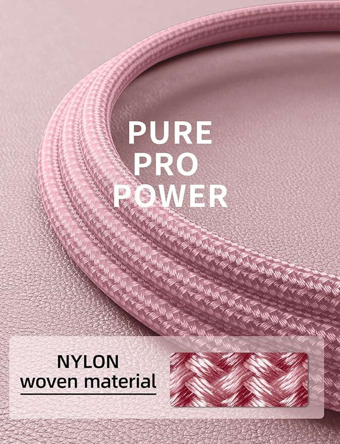 iPhone Charger Cable 3FT 2Pack, USB to Lightning Cable Extra Durable Braided, [Apple MFi Certified] iPhone Charging Cord USB A to Lightning Cable for iPhone 14 13 12 11 8 7 Pro Max and More (Pink)