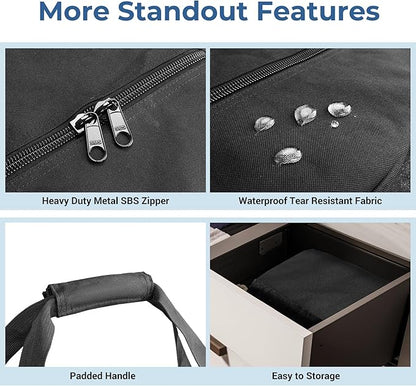 COOLBEBE 32" Sports Duffle Bag - 73L Large Travel Duffel Luggage Bag with Upgrade 2-way Lockable Zippers, Sturdy & Water Resistant, Black