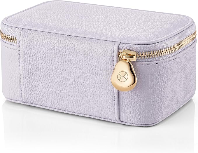 Vlando Jewelry Box with 12 Velvet Jewelry Bags Travel Jewelry Case for Girls Jewelry Organizers Necklace Rings Earrings Storage Bags Christmas Gifts Bridal Shower Gifts-Purple