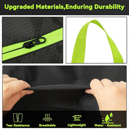 2 Pack Smell Proof Shoe Bags for Travel, Water-Resistant Odor Absorbing Cleat Shoe Organizer with Zipper | Sports Shoe Pouch for Soccer, Golf, Gym, Tennis, Baseball, Running