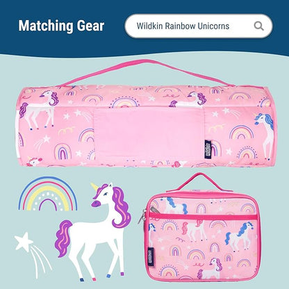 Wildkin 12-inch Kids Backpack – Padded, Adjustable, Ideal for Daycare & Travel - Rainbow Unicorns