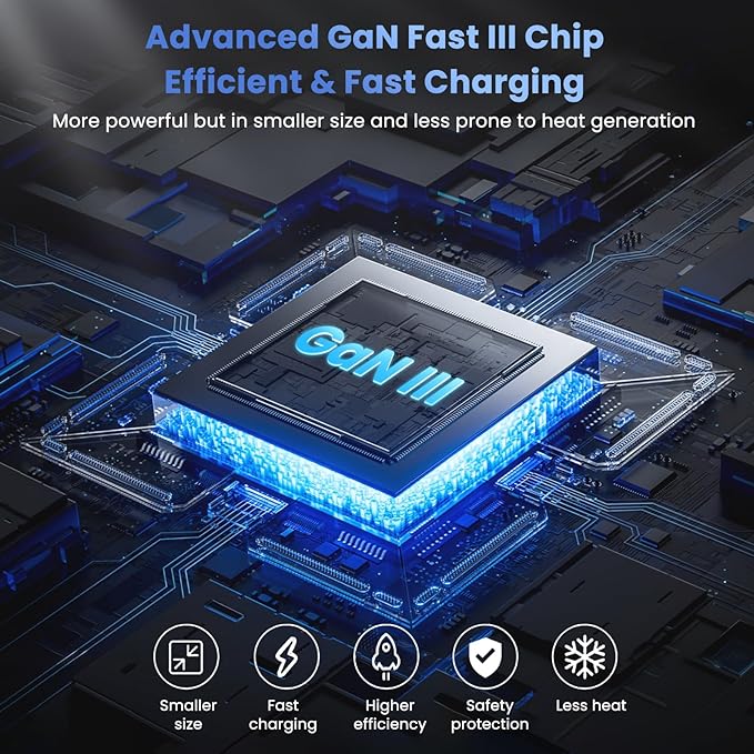 USB C Charger Block 200W[2025 Upgraded] GaN III 6 Port Fast Charging Station Hub,PD 65W USB C Laptop Charger Compatible with MacBook Pro/Air,iPad,iPhone 16/15,Galaxy S23/S24 Steam Deck Dell XPS etc