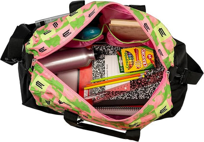 Wicked Duffle Bag, 16 inch Travel Sleepover Weekender Bag for Girls Featuring Galinda & Elphaba, Green & Pink