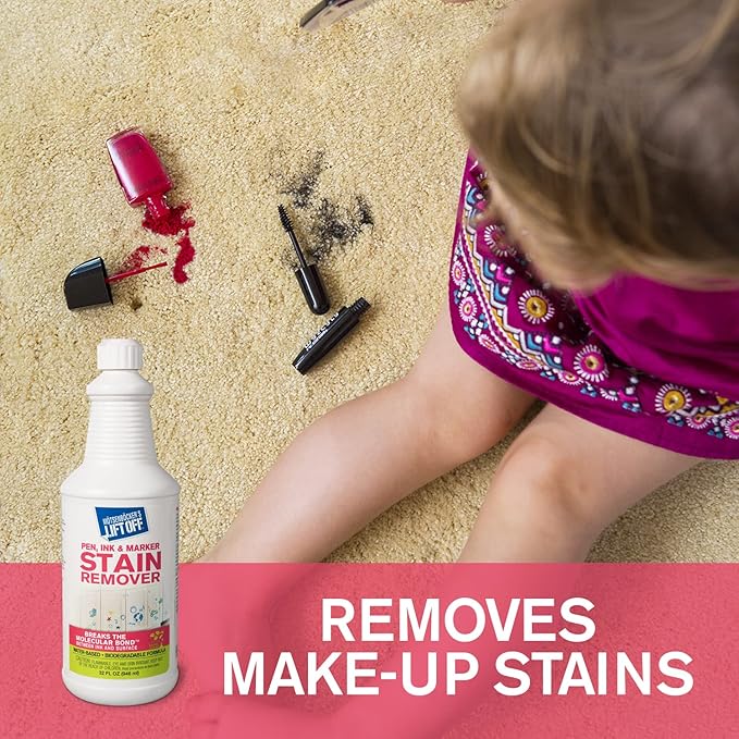 Motsenbocker's Lift Off 41001-4PK Pen, Ink & Marker Stain Remover – Removes Nail Polish, Makeup, and Dyes From Walls, Countertops, Tile, and More, Pre-Wash Laundry Treatment – 1 Gallon (Pack of 4)