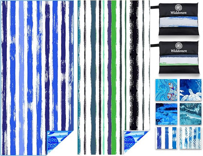 Lightweight Thin Microfiber Beach Towel Sand Free Quick Dry Absorbent Compact Soft Pool Swim Travel Towels Extra Large Oversized Beach Accessories Packable Essentials Stuff Gifts for Adult