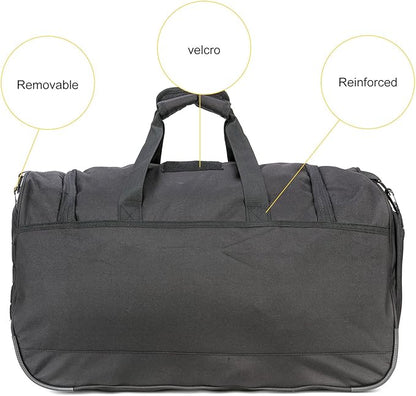 Gym Bag Duffle Bags for Men Women with Shoes Compartment Sport Weekend Travel Overnight Carry On Bag for Tactical Military Travel Work Out Bags (2.0 Black)