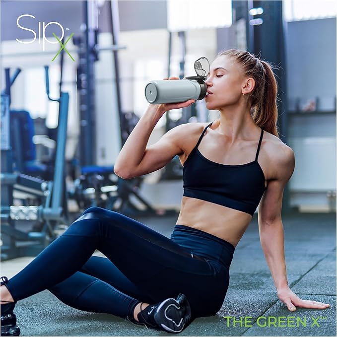 SipX™ Triple-Insulated Stainless Steel Water Bottle - 18oz. With Straw Lid, BPA-Free Reusable Insulated Water Bottle Keeps Cold For 12 Hours, Metal Water Bottle Made Of Sustainable Material For Hiking